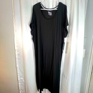 Muk Luk  Maxi Black Tee-Shirt Dress
